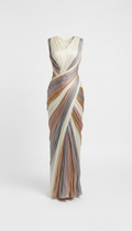 Sculpted silk column gown